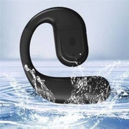 Bluetooth Open-Ear Headset With Type-C Charging 180° Rotation 900H Standby Waterproof Comfortable Fit Dual-Ear Use Black