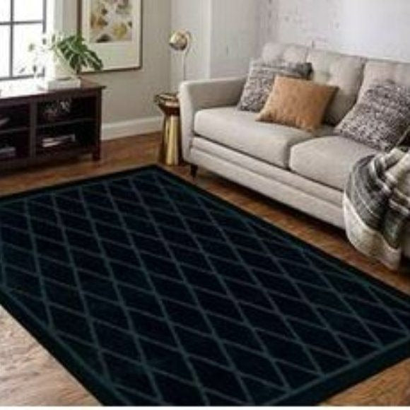 Blue Indoor Rectangular Area Rug Size 5x7 Mohawk