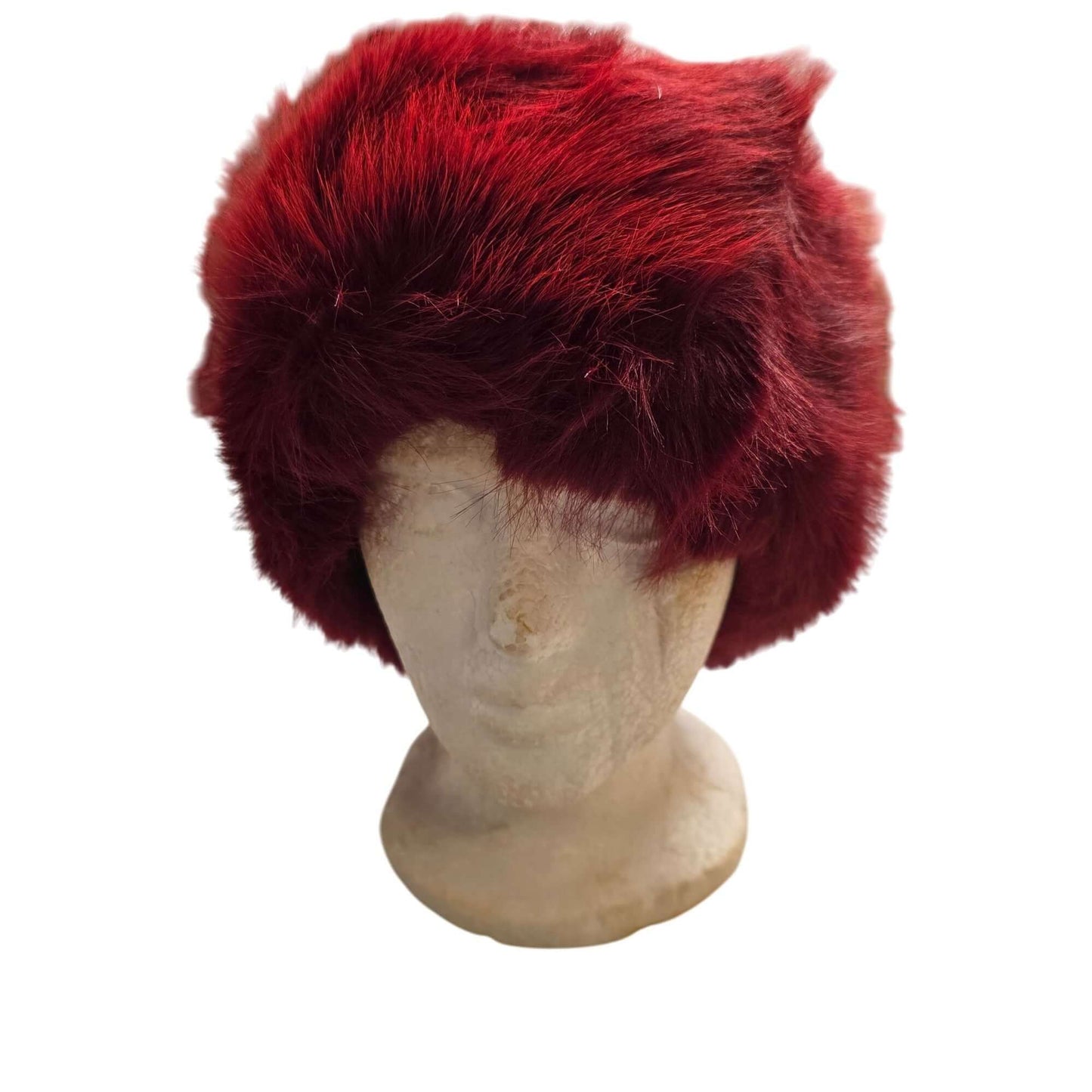 Women’s Luxury Faux Fur Winter Red Headband Soft Plush Ear Warmer | Cold Weather Fashion Accessory