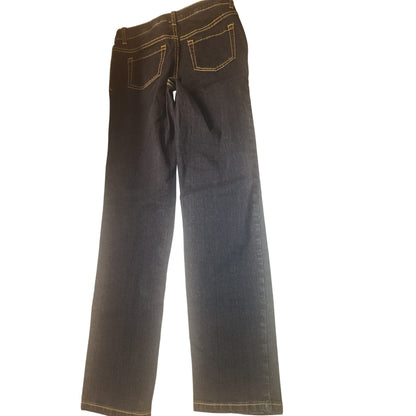 Cat & Jack Size 12 Straight Leg Dark Wash Denim Jeans adjustable waist button