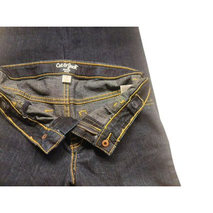 Cat & Jack Size 12 Straight Leg Dark Wash Denim Jeans adjustable waist button