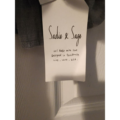 Sadie & Sage Cloud Blue Strapless Ruffle Hem Top Medium 100% Cotton Boho Summer Style