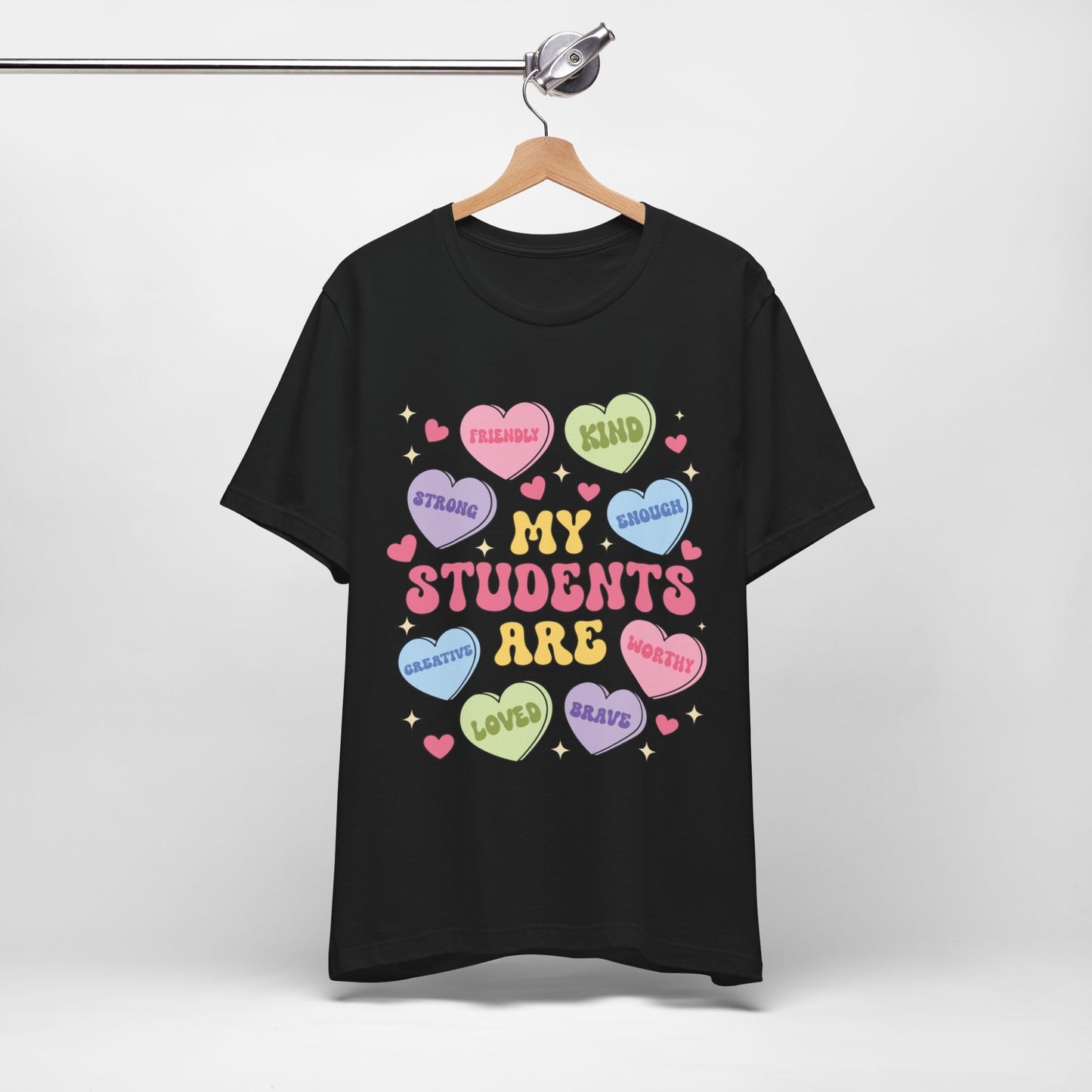 Teacher Candy Hearts Graphic T Shirt Valentine