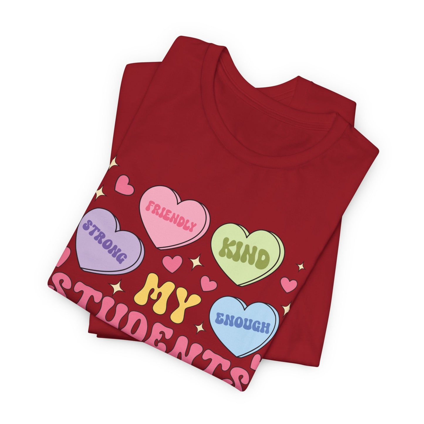 Teacher Candy Hearts Graphic T Shirt Valentine