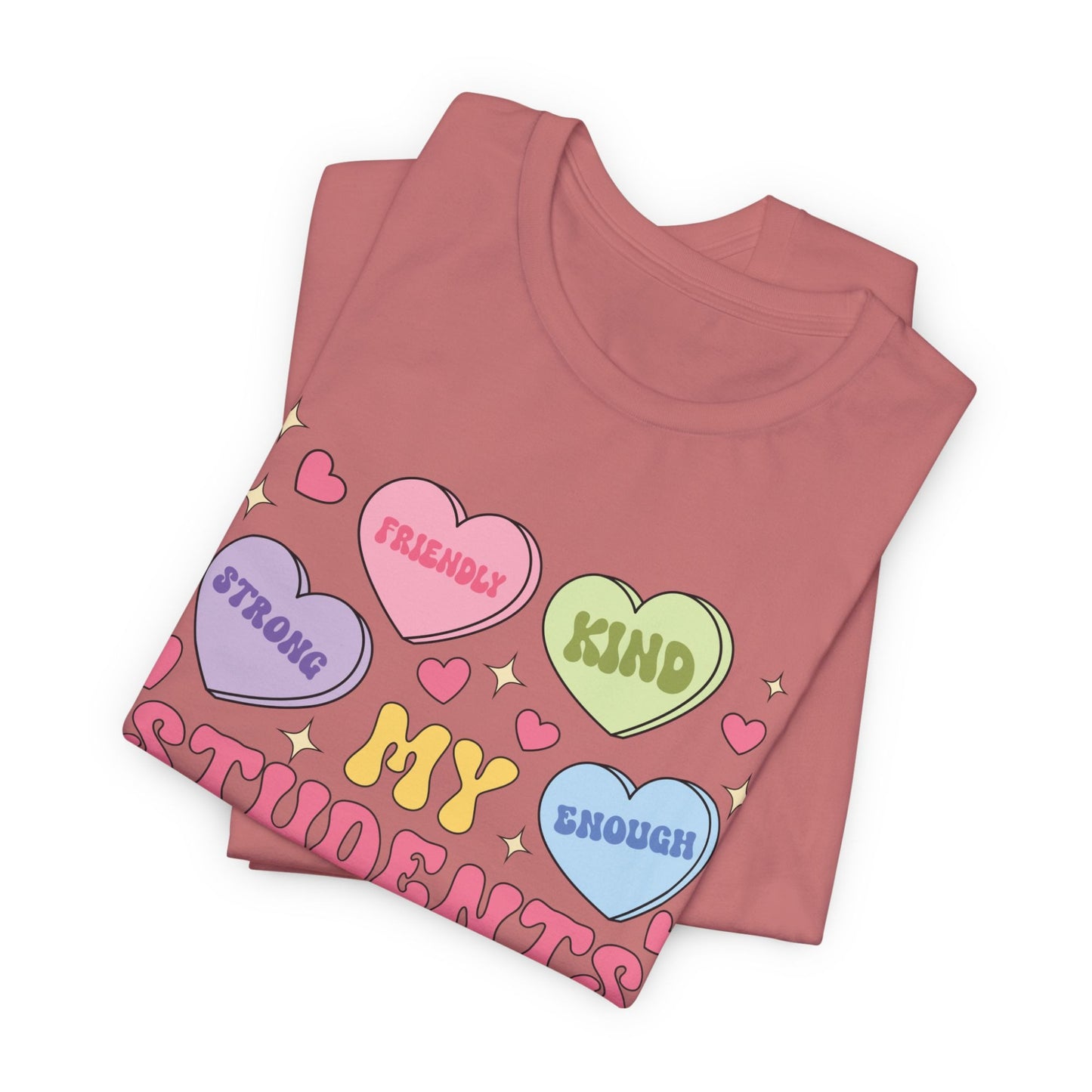 Teacher Candy Hearts Graphic T Shirt Valentine