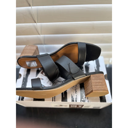 DV Lextra Black Block Heel Sandals Strappy Ladies Shoes Comfy Fit