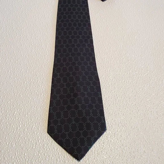 Bert Pulitzer Mens Silk Tie With Geometric Pattern In Black & Multicolor