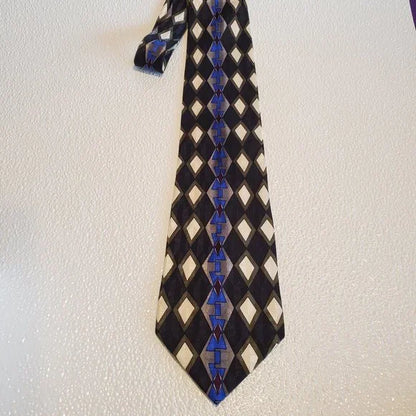 Zeidler & Zeidler diamond Pattern Silk Tie